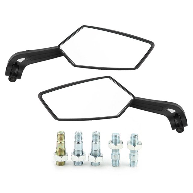 Motocicleta Negro L-Bar Y R-Bar Retro Espejo Retrovisor Lateral 2 Unids/Set Serendint VI002710-00