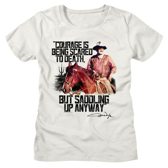 John Wayne Courage Vintage White Women's T-Shirt