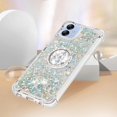 thumbnail image 5 of Glitter Clear Sparkly Bling Case for Samsung Galaxy A04E for Women Girls, Flowing Liquid Quicksand Cover with Diamond Ring Holder Case for Samsung Galaxy F04 /M04 /A04E  Silver, 5 of 14