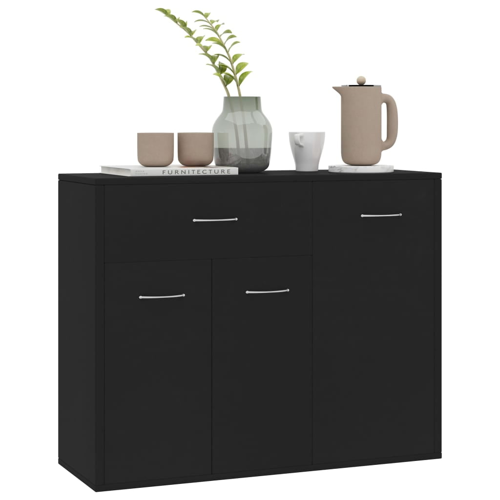 Kepooman Buffet Sideboard, Storage Cabinet for Kitchen, Home Tableware Organizer with Adjustable Shelf, Black Kepooman Buffet Sideboard, Storage Cabinet for Kitchen, Home Tableware Organizer with Adjustable Shelf, Black