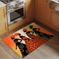 thumbnail image 2 of 2x3 Ft Entryway Area Rug, Black Women Kitchen Rug Runner Washable Floor Mat, African Southwestern Boho Orange Yellow Non Slip Indoor Door Mat Throw Carpet for Bathroom Living Room Bedroom, 2 of 8
