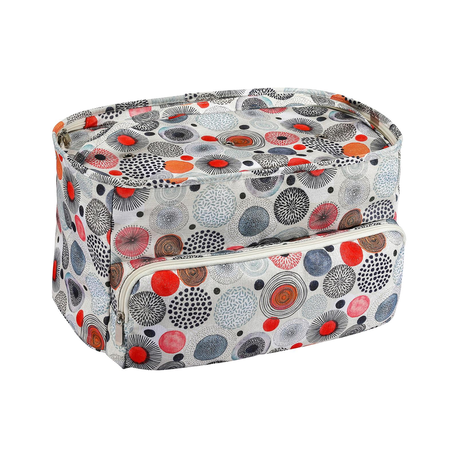 perfeclan Yarn Storage Knitting Bag Crochet Yarn Dispenser Sewing Tote Multifunctional Yarn Accessories Knitting Tote for Crochet Hooks Dots