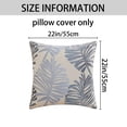 thumbnail image 6 of Unique Bargains Pack of 2 Soft Palm Leaf Pattern Cushion Case Light Blue 22" x 22", 6 of 6