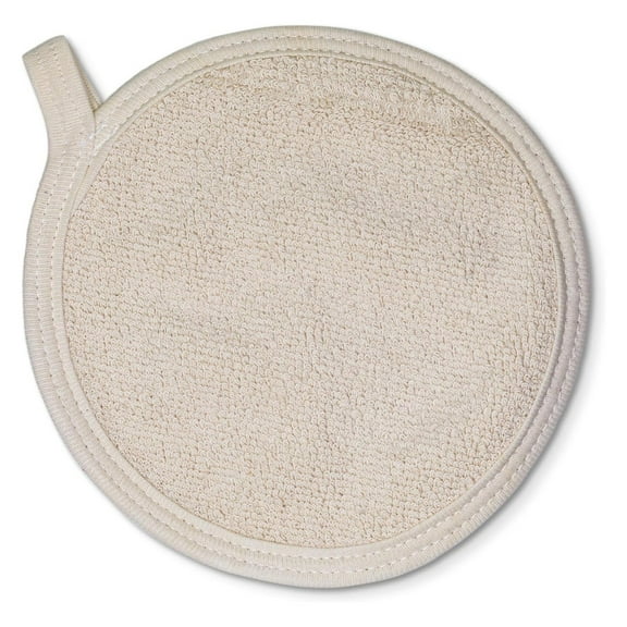 100% Cotton Pot Holders & Hot Pads (2-Pack), 8", High Heat Resistance,Made in America (Natural)