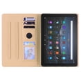 thumbnail image 4 of SaniMore Wallet Case for Amazon Fire HD10 2021/HD10 Plus 2021, PU Leather Magnetic Closure Cover Support Pencil Holder Card Slot & Adjustable Kickstand Full Body Protective Shell, Khaki, 4 of 6