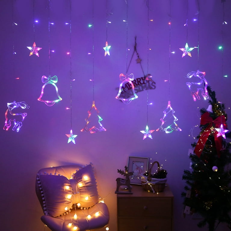 Led Curtain Lights, Christmas Holiday Room Decoration Colorful String  Lights, Usb Plug-in Remote Control Model Christmas Tree String Lights, New  Year Party Scene Arrangement Hanging Decoration String Lights, Warm  White/colorful - Temu
