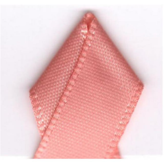 Papilion R074400090720100Y .38 in. Double-Face Satin Ribbon 100 Yards - Peach