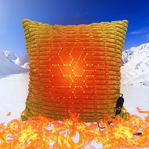 Dongrere Heating Pillow Cover with 5 Temperature Settings & Auto Shut-Off Heated Pillow Case for Office & Home