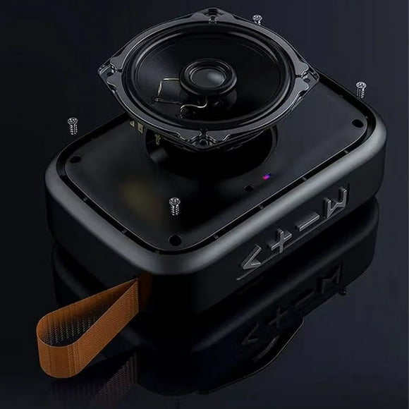serony Bluetooth 4.2 Speaker Outdoor Wireless Sound Box Handsfree Call Rechargeable Speaker Plastic Sound Box, Black