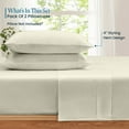 thumbnail image 3 of 800 Thread Count 100% Egyptian Cotton Pillowcase Set, Standard/Queen Size 20x30 Inch, Beige, 2-Pack, Envelope Closure, Soft, Cooling, Crisp & Breathable, 3 of 5