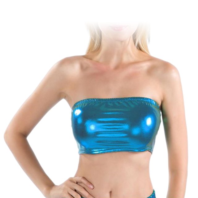 Top bandeau de mujer Salvador sin mangas azul
