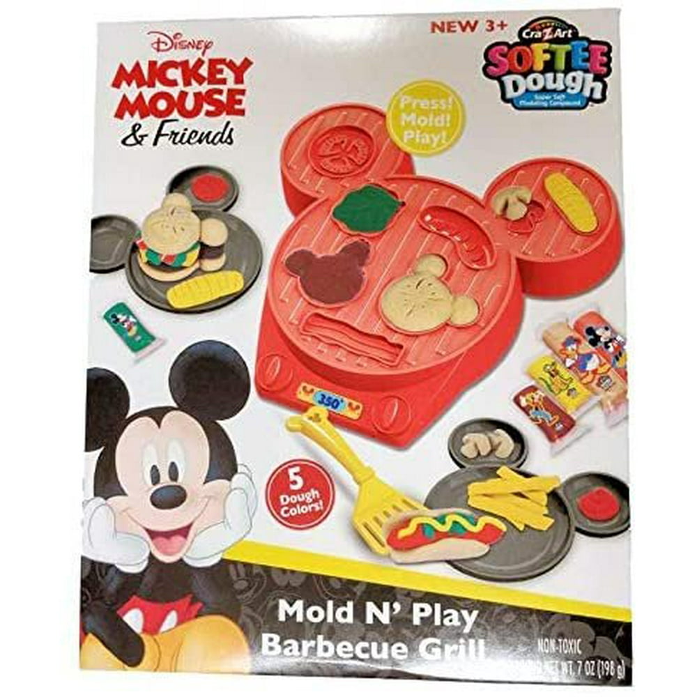 CraZart Softee Dough Mickey Mouse Mold N' Play Barbecue Grill Walmart