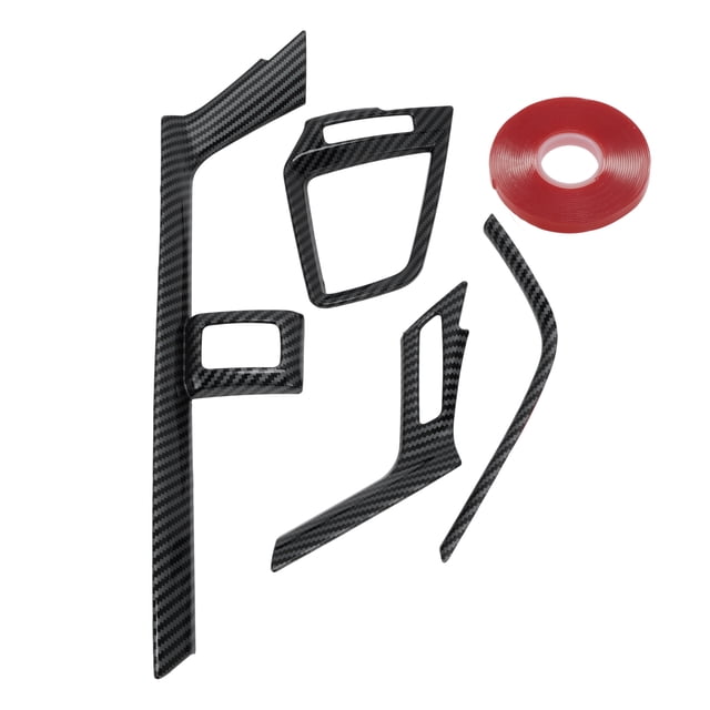 Cubierta de Marco de Ventilación de Aire Acondicionado para Honda Civic 10ª Generación 2016-2021 Consola Central (Centro Frontal Izquierda Frontal Derecha) Fibra de Carbono Negra 1 Juego