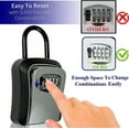 thumbnail image 5 of 4-Digit Combination Key Lock Storage Safe Security Box Outdoor Home Portable, 5 of 12
