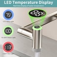 thumbnail image 3 of KAIYING Rotatable Bathroom Faucet with Digital Temperature Display, 1080 Degree Swivel Single Handle Sink Tap with 2 Spray Modes, Brushed Nickel, 3 of 7