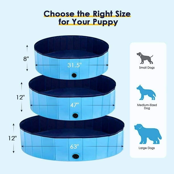 Foldable Pet Pool Dog Bath Tub Portable Kiddie Pool for Kids