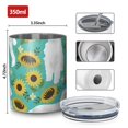 thumbnail image 4 of 12oz Coffee Tumblers White Poodle Dog and Sunflowers Stainless Steel Vacuum Insulated Travel Tumbler Coffee Cups Mug with Lid and Straw with Cleaning Brush for Cold & Hot Drinks, 4 of 5