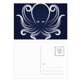 thumbnail image 1 of Black White Octopus Marine Life Pattern Postcard Set Birthday Mailing Thanks Greeting Card, 1 of 3