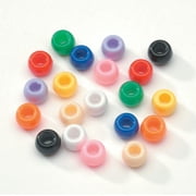Darice Multicolor Plastic Pony Beads, 9mm, 1000 pieces