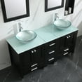 thumbnail image 3 of Wonline Black 60" Bathroom Vanity Cabinets Solid Wood w/ Vessel Sink/Glass Top/Mirror, 3 of 7