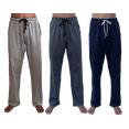 thumbnail image 1 of GIVEITPRO Lot de 3 Économiseurs-Pantalon de Pyjama en Tricot Jersey 100 % Coton Bas de Pyjama-Fil-Teinture, 1 of 4