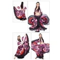 thumbnail image 2 of Maxi bohemia para mujer Zulema Hippie Gypsy Boho Dress Belly Dance Costume Bra con Rosado Falda de gitana tribal, 2 of 8