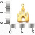thumbnail image 3 of 201 Stainless Steel Pendants Castle Charms Golden 17x10.5x1mm Hole: 1.5mm 201 Stainless Steel, 3 of 3