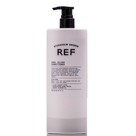 25.36 oz , REF Reference of Sweden - Cool Silver Conditioner Hair - Pack of 1 w/ SLEEKSHOP Pin Comb