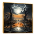 thumbnail image 2 of Designart "Alone Amidst Darkness" Abstract Landscape Floater Framed Wall Decor, 2 of 5