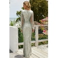 thumbnail image 3 of Sequin Fringe Sleeve Maxi Dress, 3 of 9