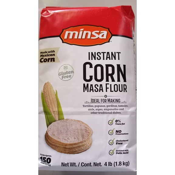 MINSA INSTANT CORN FLOUR/ HARINA DE MAIZ NIXTAMALIZADO /4LBS (3 PACK)