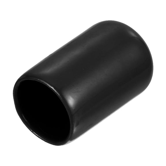 Uxcell 25Pcs Rubber End Caps 1/2" ID Vinyl Round End Cap Cover Black