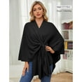 thumbnail image 4 of Women's Elegant Shawl Wraps Soft Open Front Poncho Sweater for Spring Fall Winter, 4 of 6