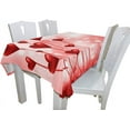 thumbnail image 3 of GZHJMY Valentines Day Rectangle Tablecloth 54"(W) x 72"(L), Red Love Heart Modern Table Linen Cloth Cover for Kitchen Dining Room Party Home Decor, 3 of 6