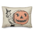 thumbnail image 2 of Creative Products Vintage Witch and Pumpkins 14x20 Spun Poly Pillow, 2 of 3