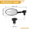 thumbnail image 4 of Unique Bargains 1 Set M8 Universal Motorcycle Rear View Mirror Bar End Side Mirrors Mount Adjustable Aluminum Black Oval Shape, 4 of 7