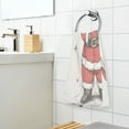 thumbnail image 3 of Yayeee 100% Cotton Hand Towels for Bathroom 16" x 28" Soft Absorbent Kitchen Towel, Beige Christmas Santa, 3 of 7