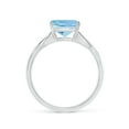 thumbnail image 2 of ANGARA Natural Claw-Set Cushion 1.95 ct Aquamarine Solitaire Engagement Ring in 14K White Gold for Women (Size-8mm) | March Birthstone, Anniversary, Jewelry Gift for Women | Natural Aquamarine Ring, 2 of 9