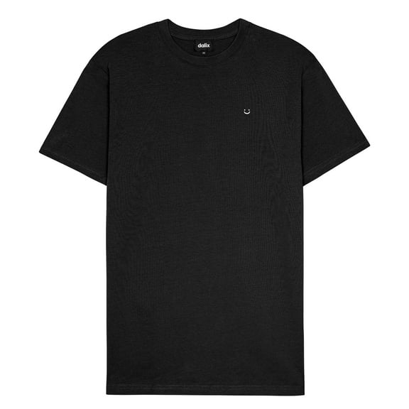 Dalix Lil Smile Heavyweight Soft Tee Short Sleeve Cotton Shirt Mens in Black S Small