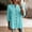 Mint Green plus size v neck blouse a1, variant on SSZMDLB Women Plus Size V Neck 3/4 Sleeve Button Down Blouse Loose Fit Casual Flowy Tunic Tops for Summer Vacation Beach Daily Office, Mint Green S