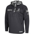 thumbnail image 2 of Men's Colosseum Charcoal Alabama Crimson Tide OHT Military Appreciation Digi Camo Quarter-Zip Hoodie, 2 of 4