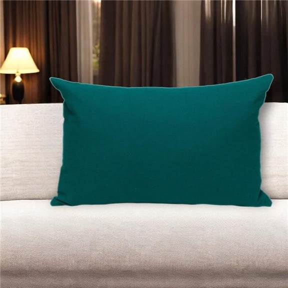 HomeRoots 529182 12 x 18 in. Green Cotton Throw Pillow