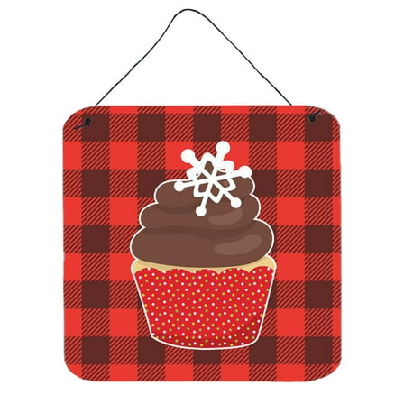 Carolines Treasures BB6817DS66 Christmas Cupcake Wall or Door Hanging Prints 6HX6W multicolor