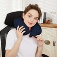 thumbnail image 4 of Almohada de viaje Almohada cervical de espuma viscoelástica para avión Almohada cómoda para dormir y descansar en tren o coche, 4 of 7