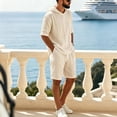 thumbnail image 3 of StSilkitty 2 Piece Outfits for Mens Solid Color Short Sleeve Hoodies and Shorts Set Running Workout Tracksuits, 3 of 7