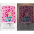 thumbnail image 2 of Caroline's Treasures BB8828CNL Beach Mermaid Pink Hair Pamela Ceramic Night Light, 6x4x3", multicolor, 2 of 2