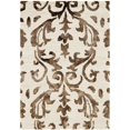 thumbnail image 1 of Safavieh Dip Dye Collection DDY689B Handmade Geometric Watercolor Ivory and Chocolate Wool Area Rug (5' x 8'), 1 of 10