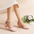 thumbnail image 3 of Zapatos de Vestir para Niña DREAM PAIRS KKUMPU2501 Nude con Correa al Tobillo, 3 of 6