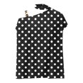 thumbnail image 4 of USSUMA T-Shirts for Women Trendy Floral Print Women's Shirts and Blouses Half Batwing Sleeve Female Tops Dressy Casual Summer One Cold Shoulder Loose Fit Halter Neck Plus Tunics Beach, 4 of 5