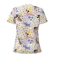 thumbnail image 4 of Naloa Floral Puppy Print T-Shirts Short Sleeve V Neck Tees for Women Fashion Tops Trendy Lightweight Soft Casual Summer Outfits Clothes, 4 of 5